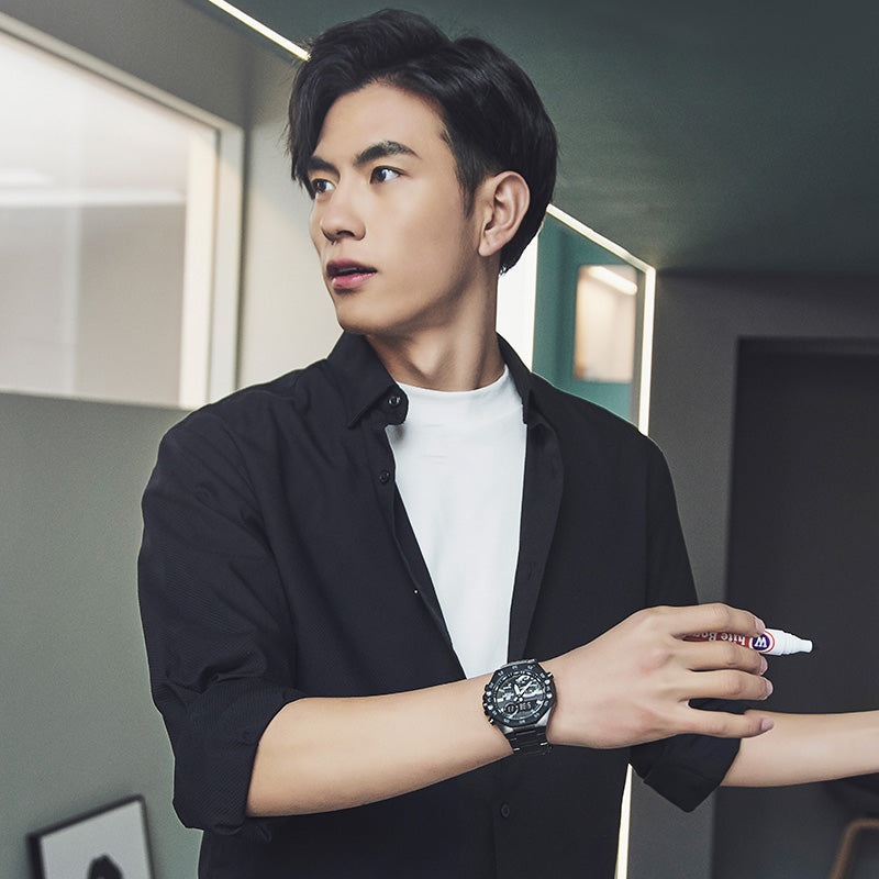 CASIO Bluetooth Waterproof EDIFICE Sports Sapphire Crystal Solar Powered Mens Black Analog/Digital Combo ECB-10YDC-1APR