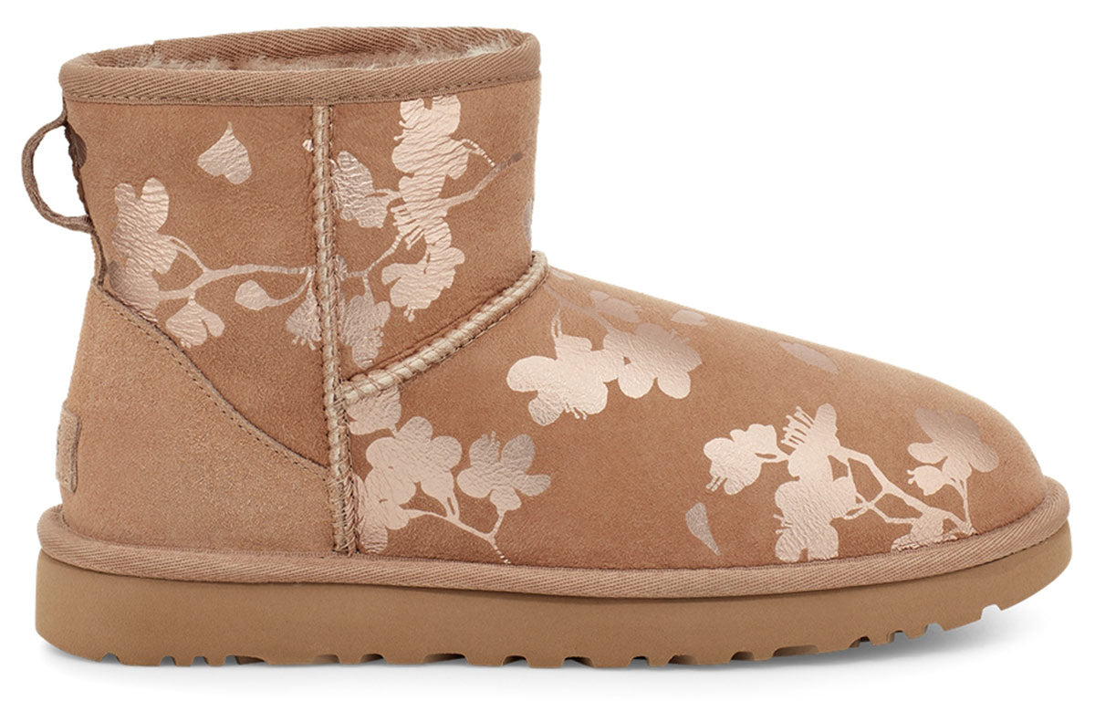 (WMNS) UGG Classic Mini Floral Foil Fleece Lined 1118163-AMP