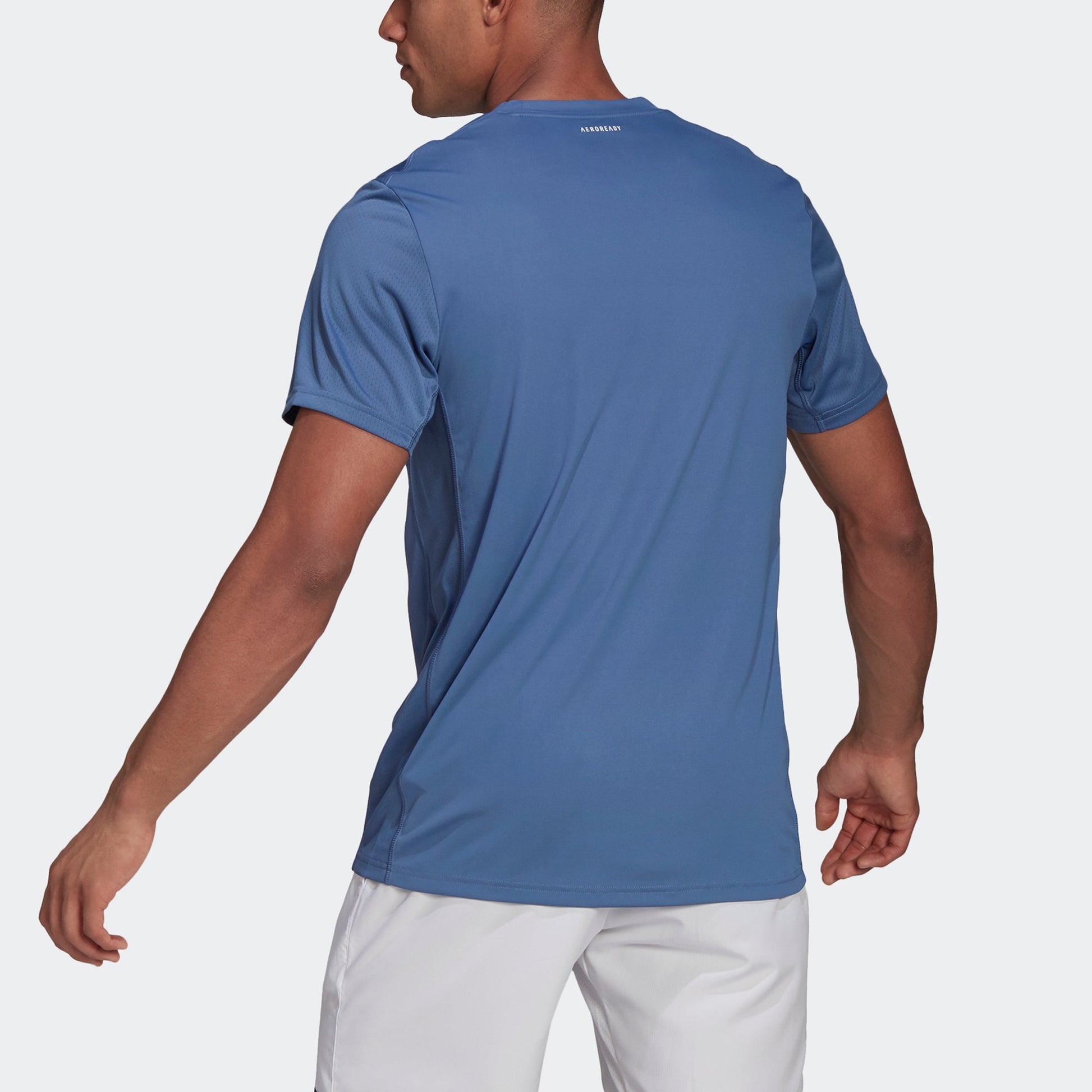 adidas Club 3Str Tee Stripe Tennis Sports Short Sleeve Blue GH7227