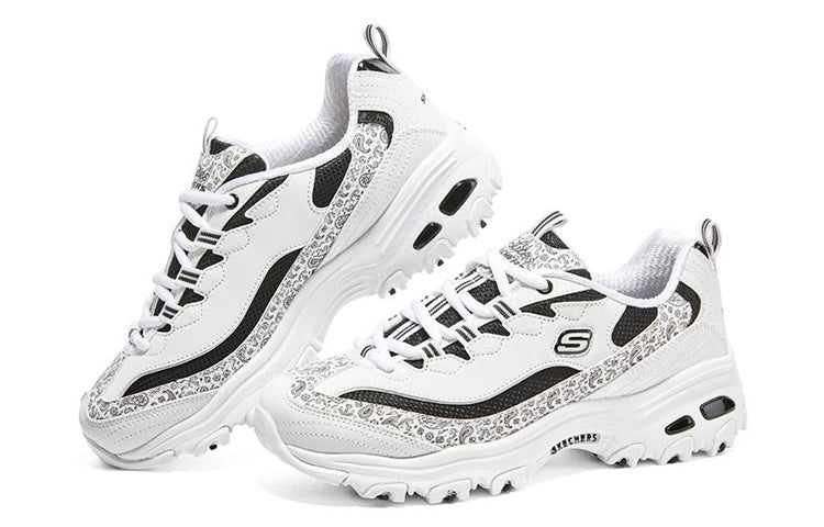 (WMNS) Skechers D'lites 4.0 'White Black' 896135-WBK