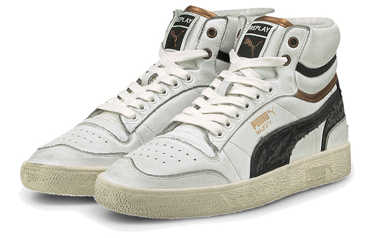Replay x PUMA Ralph Sampson Mid Shoes Black/White/Gold 374853-01