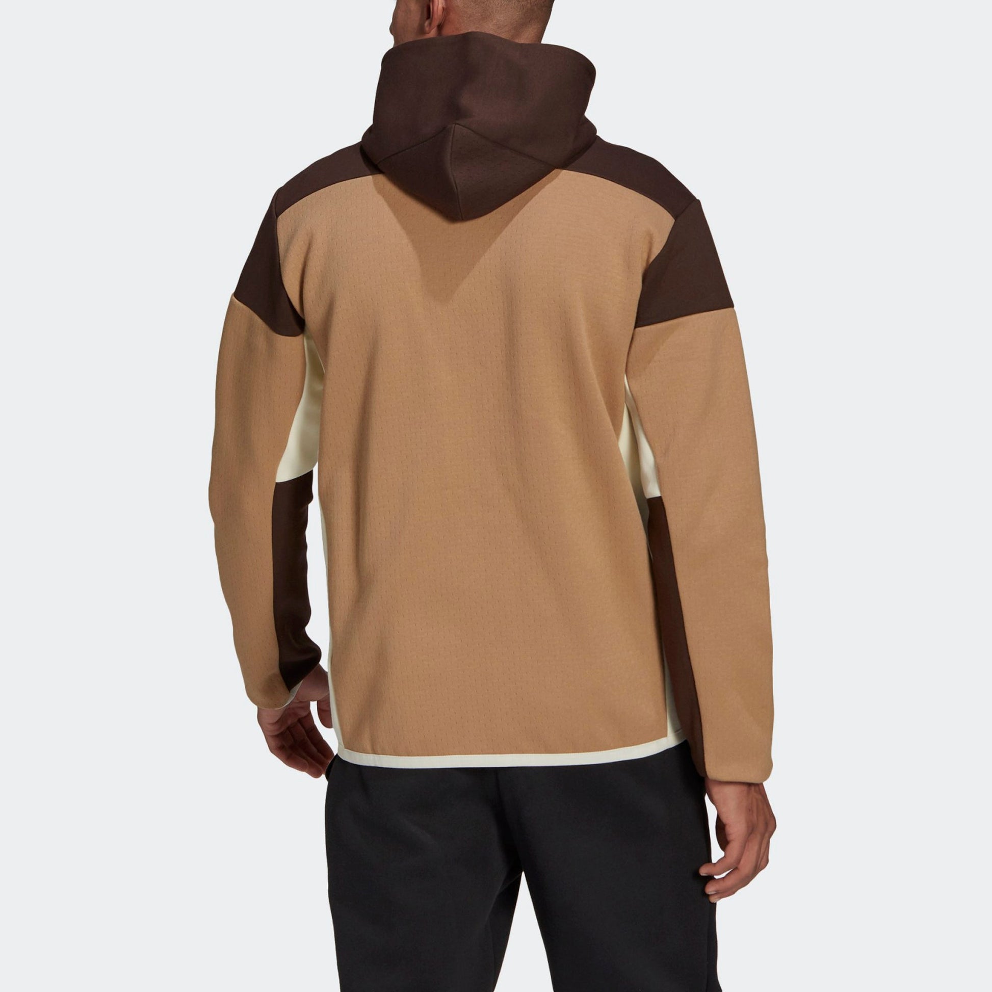 Men's adidas Z.N.E. Zipper Hooded Jacket Brown GN6833
