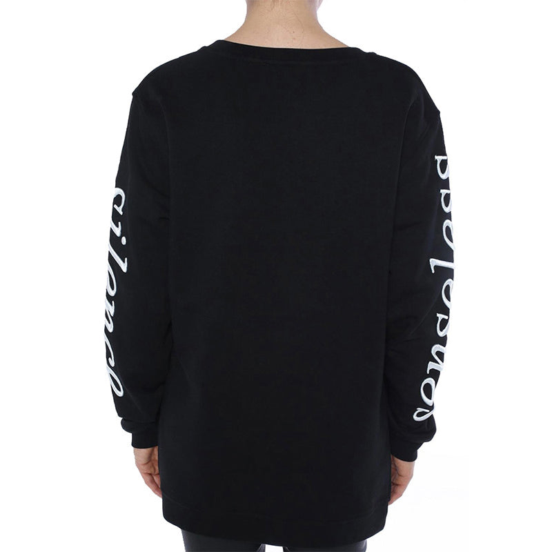 (WMNS) Alexander McQueen Cotton Printing Long Sleeves Pullover Sweatshirt 'Black' 466786-RIJ21-1000