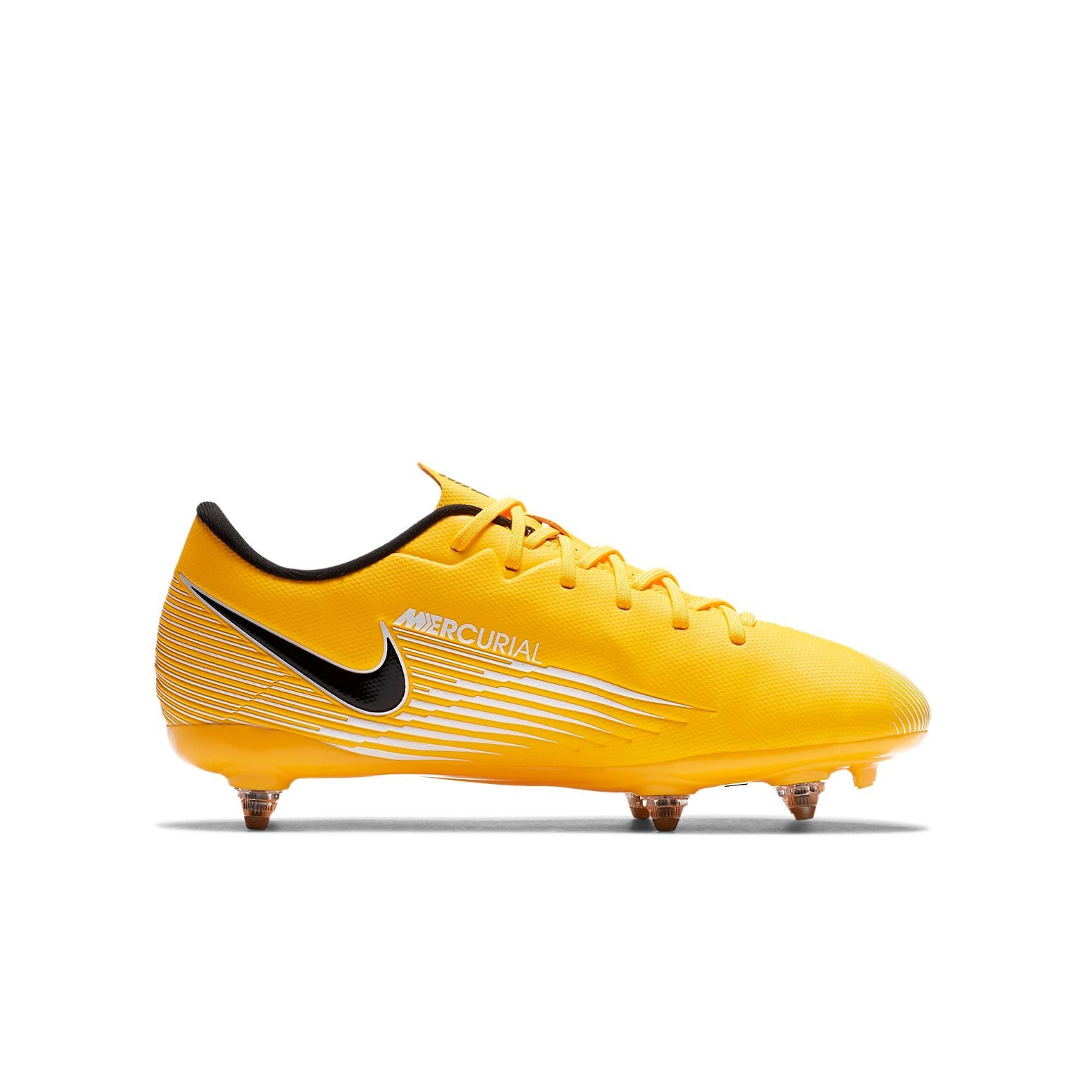 (GS) Nike Jr. Mercurial Vapor 13 Academy SG Soft Ground 'Black Yellow' AT8126-801