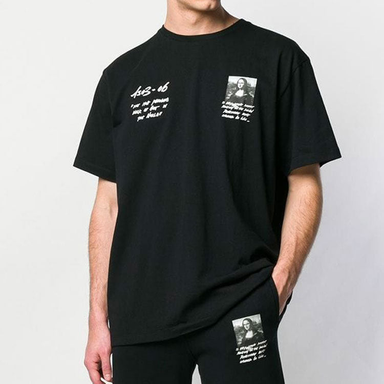 Off-White Oversized Monalisa Graphic Print T-Shirt /White OWKC038-051020-BK