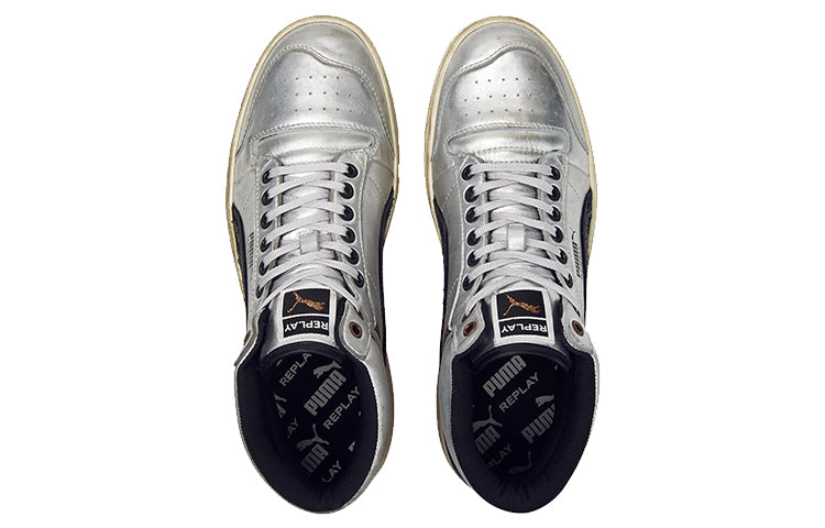 PUMA Ralph Sampson Retro Skateboarding Shoes Silver Unisex 383992-01