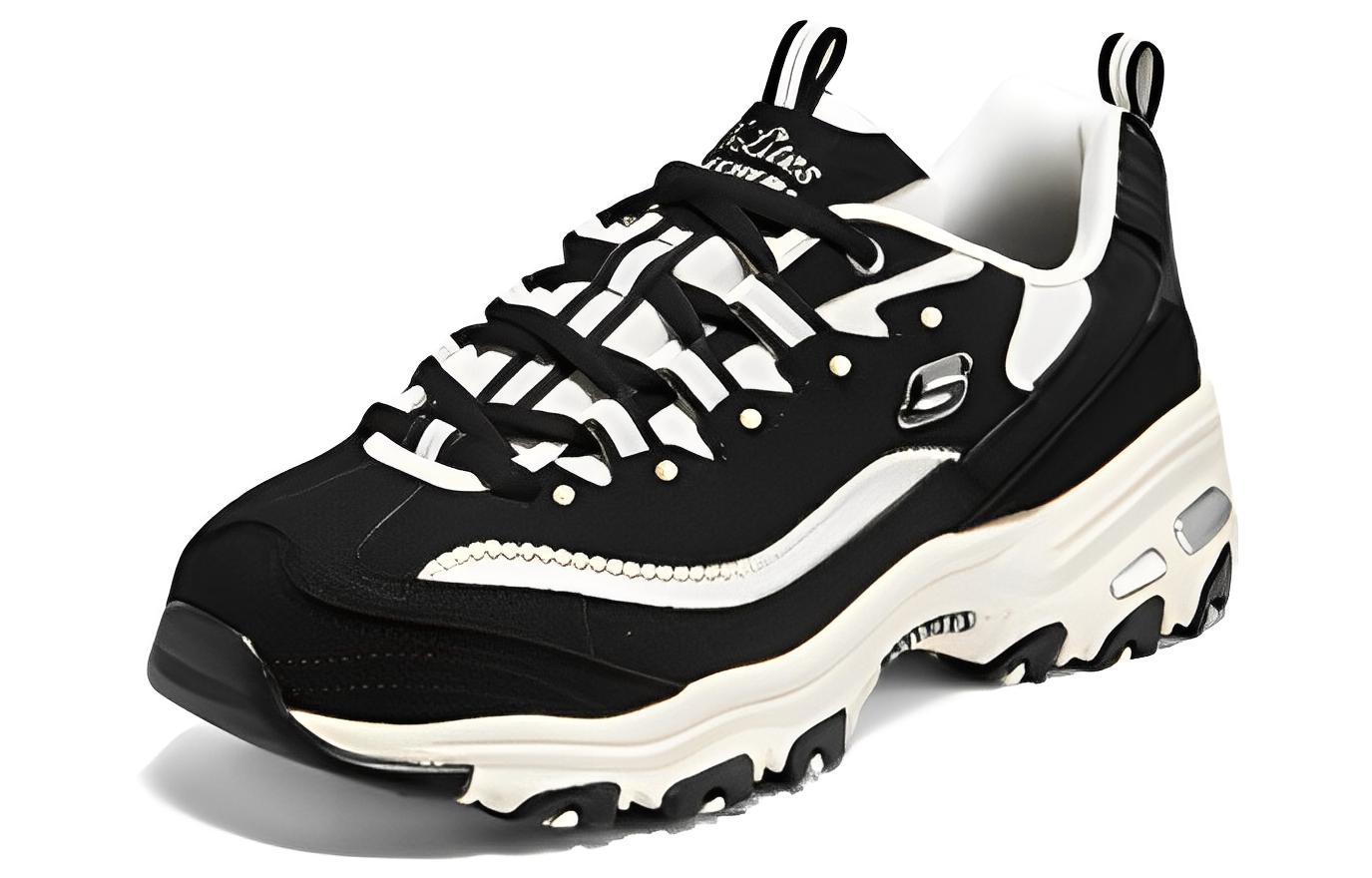(WMNS) Skechers D'LITES 'White Black' 896189-BKW