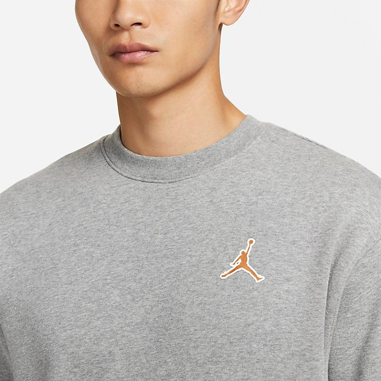 Air Jordan Classic Flying Solid Color Fleece Lined Round Neck Sweatshirt 'Carbon Grey' FD0594-091