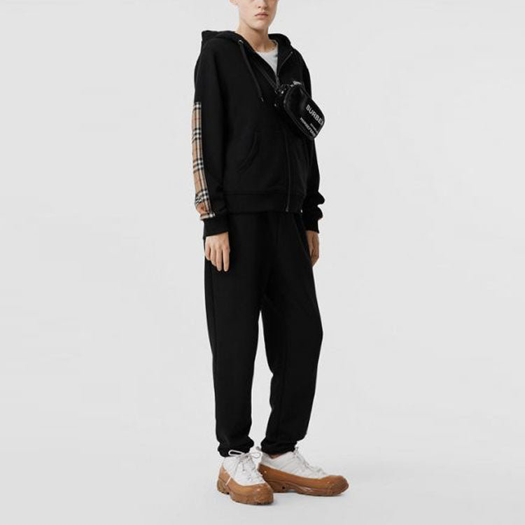 (WMNS) Burberry Retro Classic Plaid Cardigan Hoodie Black 80245431
