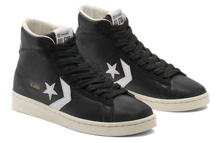 Converse Pro Leather Mid Canvas Shoes Black/White 169261C