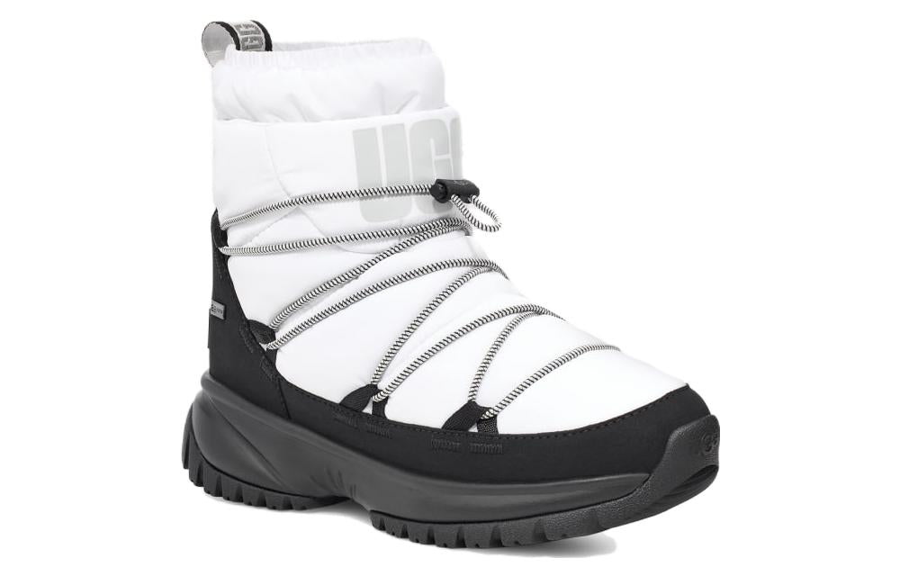 (WMNS) UGG Yose Puffer Mid 'White Black' 1131978-WHT