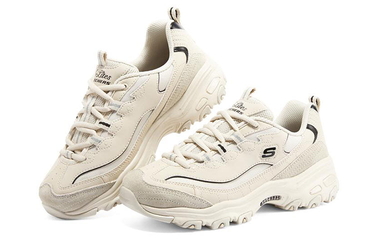 (WMNS) Skechers D'Lites 1.0 'White Black' 896145-NTBK