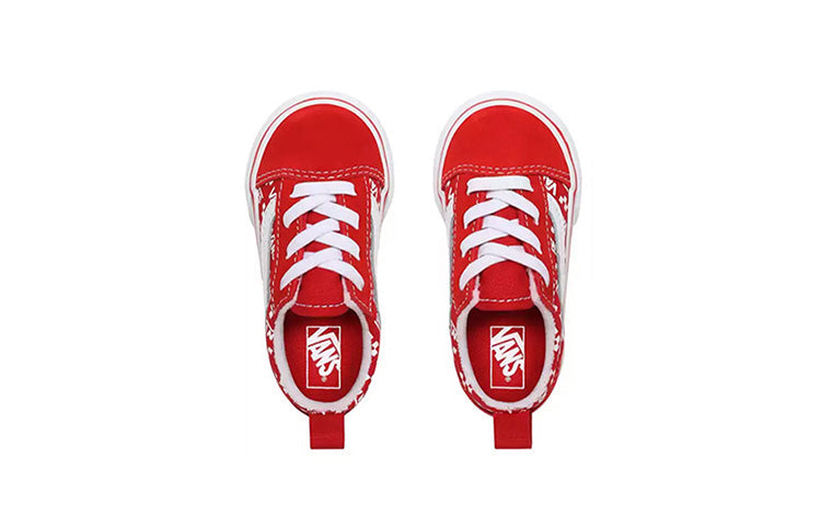 Vans Logo Repeat Elastic Lace Old Skool Red VN0A4TZOW35