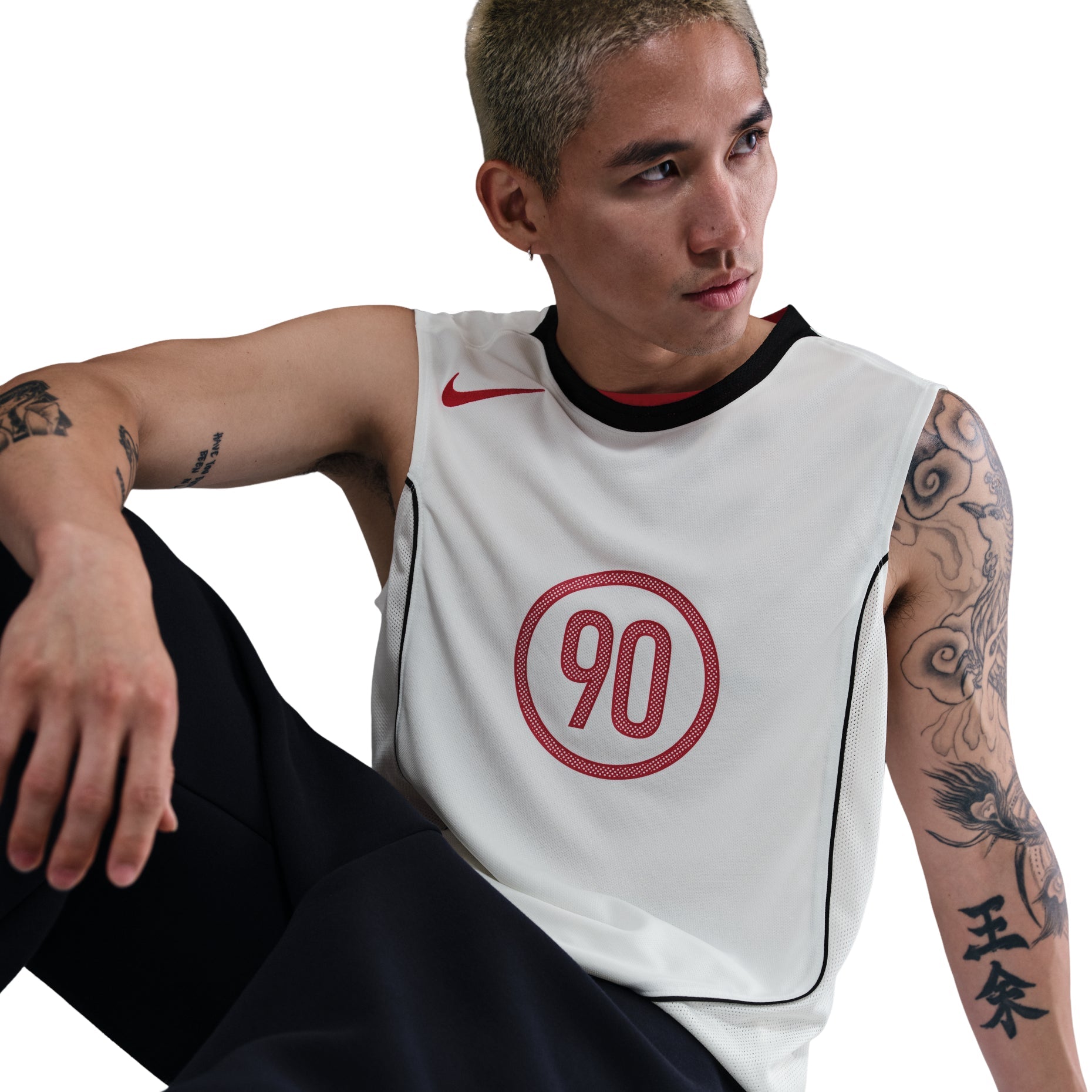 Nike Total 90 Dri-FIT Sleeveless Soccer Top Asia Sizing 'Sail Black' HV1181-133