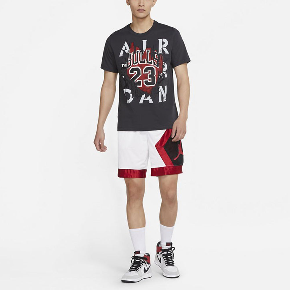 Air Jordan Men's Sportswear Logo Printed Short Sleeved Black DD5260-060