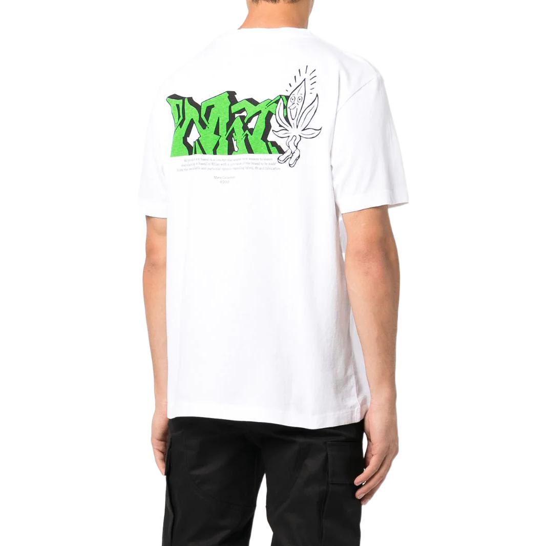 Men's Off-White SS22 Logo Pattern Printing Short Sleeve White T-Shirt OMAA027S22JER01701550155