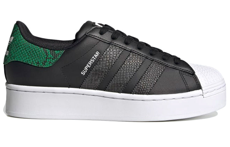 (WMNS) adidas originals Superstar Bold 'Black Green' FW3697