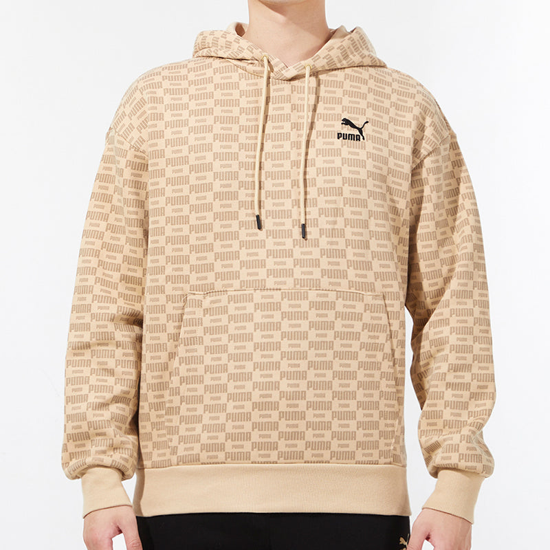 PUMA Luxe Aop Full Print Logo Knit Khaki 534409-20