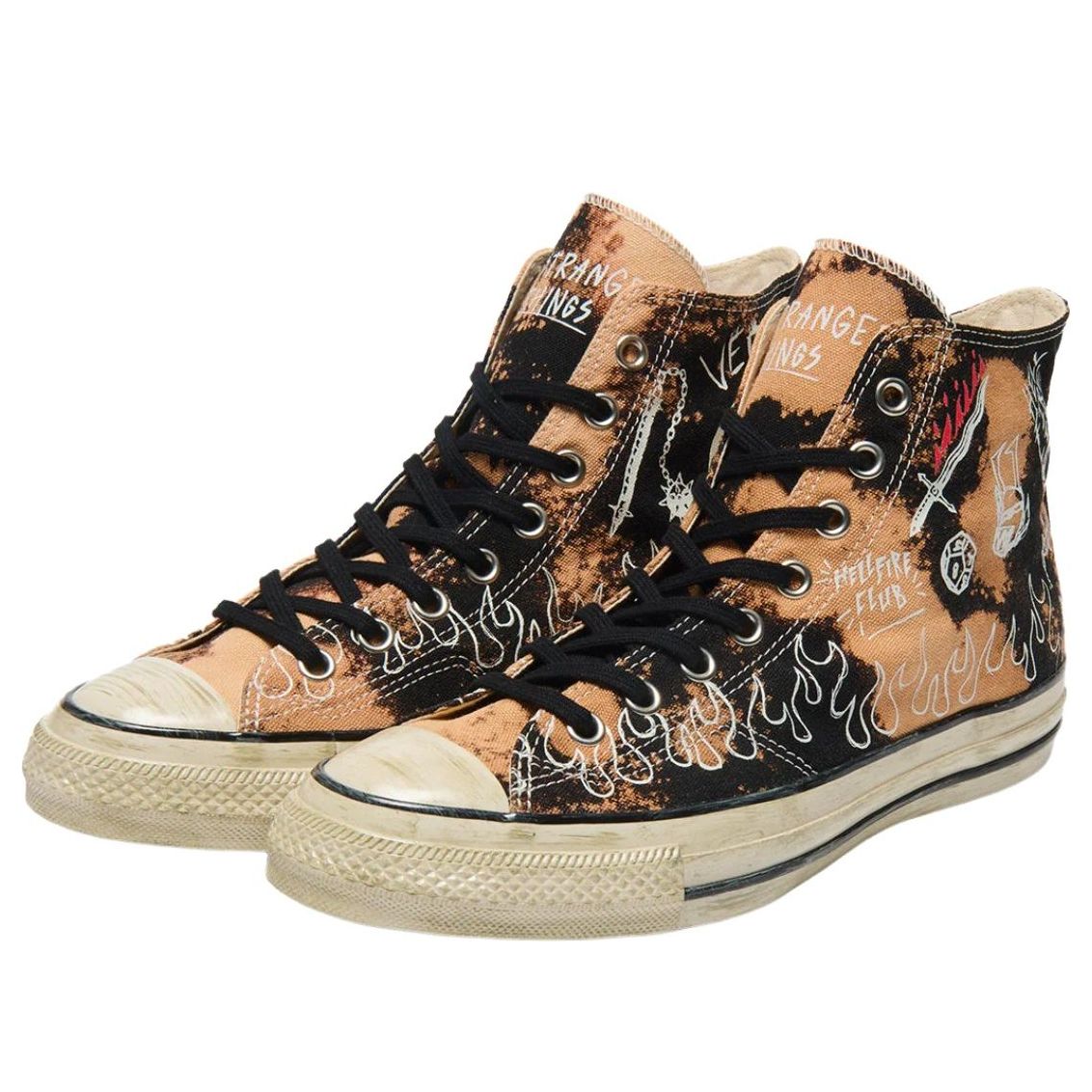 Converse x Stranger Things 5 All Star Aged 87 HC Hi 'Bleached Black' 31317090
