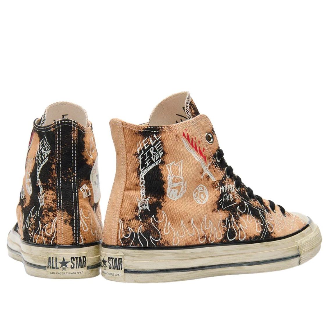 Converse x Stranger Things 5 All Star Aged 87 HC Hi 'Bleached Black' 31317090