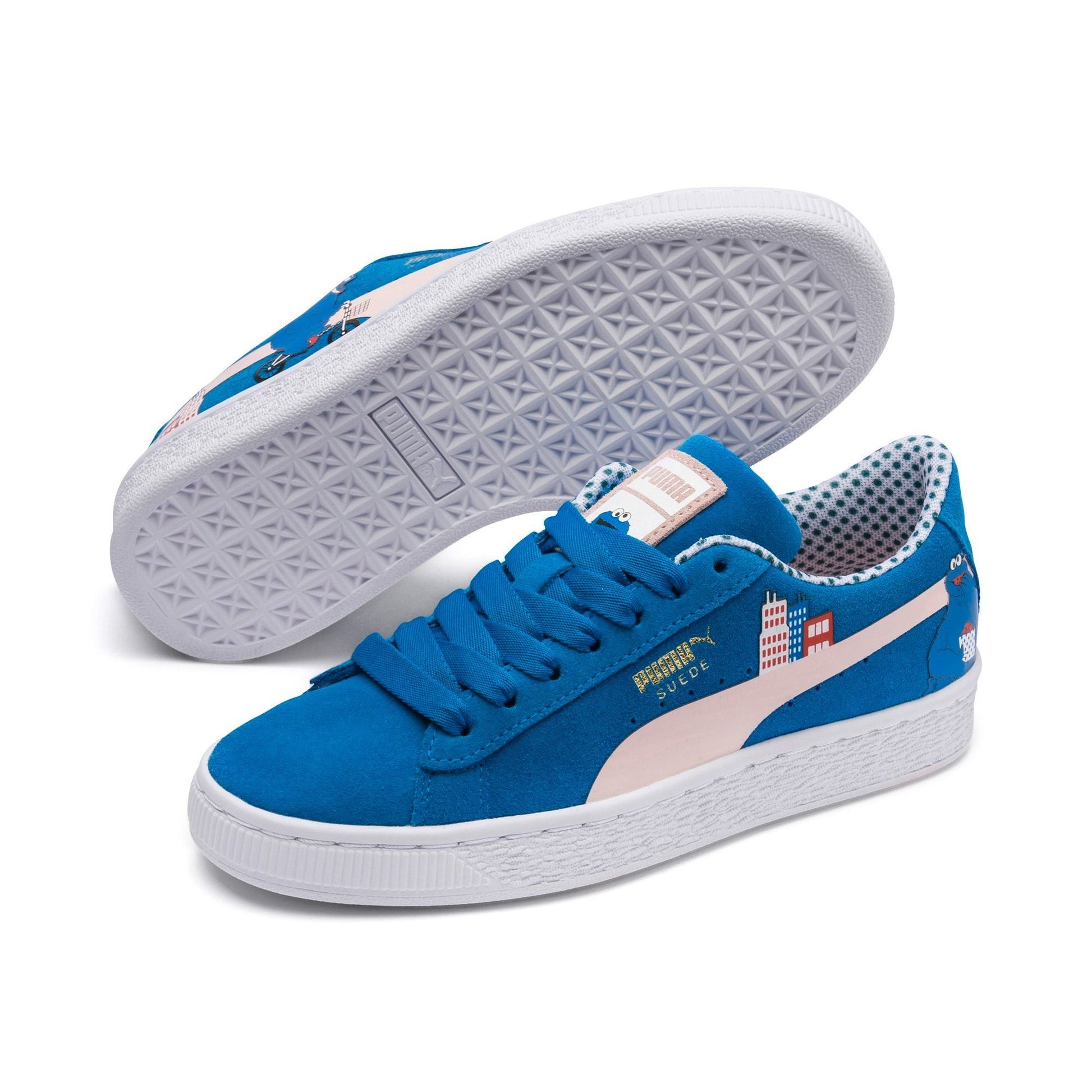 (GS) PUMA Suede Street 50 'Blue White' 368924-01