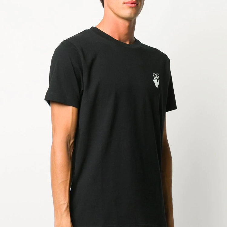 Off-White Arrows Arrow Logo Applique Tee Men's Black OMAA027F20FAB0041001