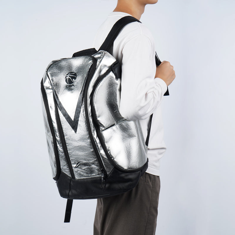 Li-Ning CBA All Star Player Backpack 'Silver Black' ABSR176-3