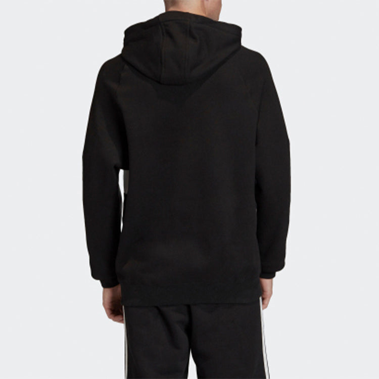 Men's adidas originals Large Logo Drawstring Black Pullover FM9908
