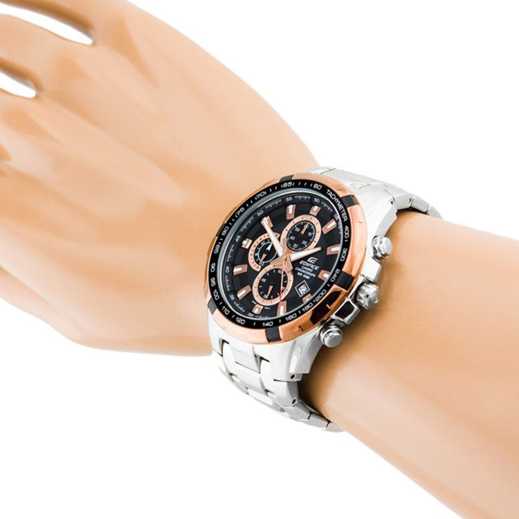CASIO EDIFICE Quartz Waterproof Mens BlackGold Analog EF-539D-1A5