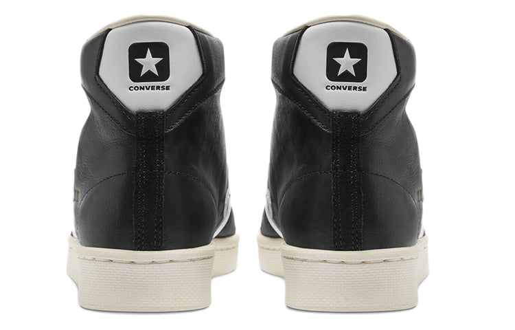 Converse Pro Leather Mid Canvas Shoes Black/White 169261C