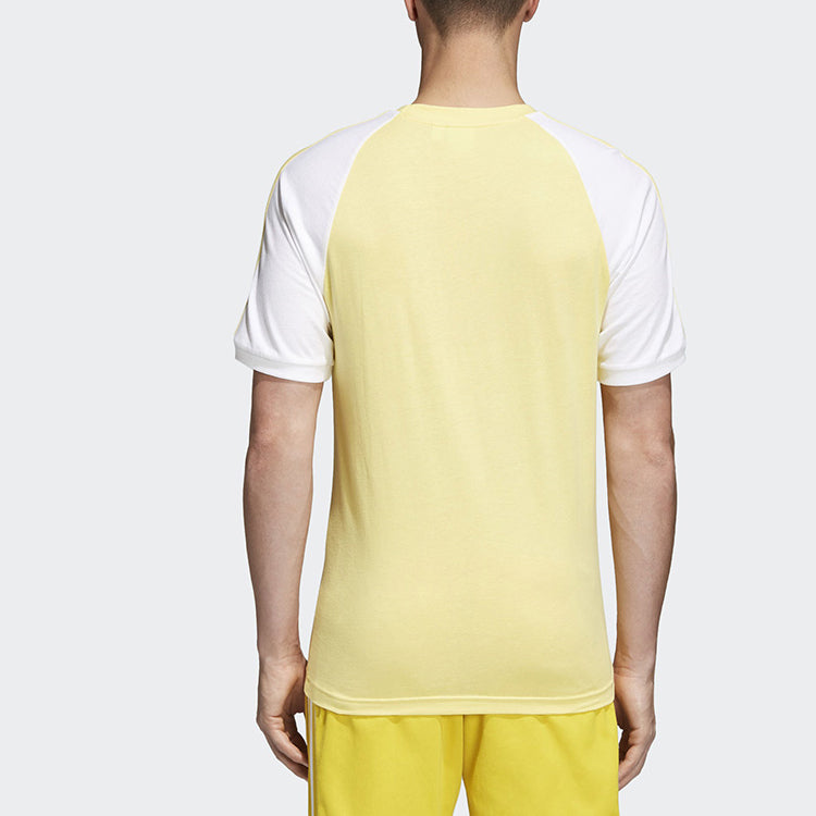 adidas originals Sports Round Neck Short Sleeve 72 Retro Yellow CW1207