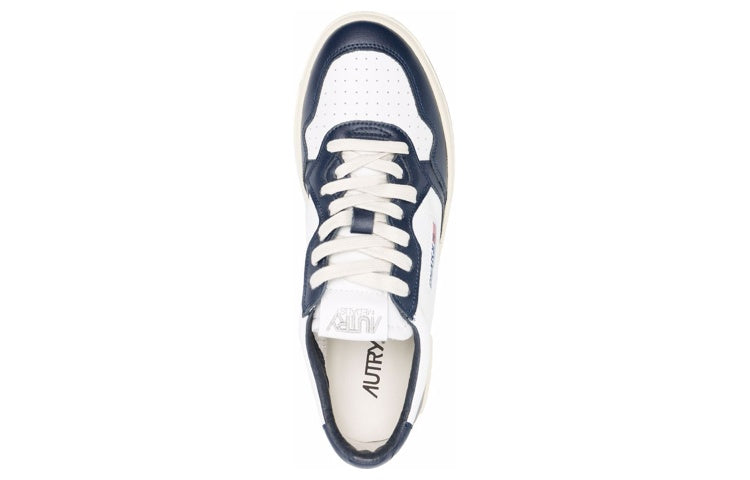 Autry Medalist Leather Low 'White Navy' AULM-WB04