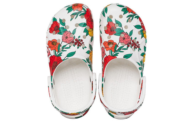 Crocs Beach White Flowers Sandals 'White Red Green' 206230-10D