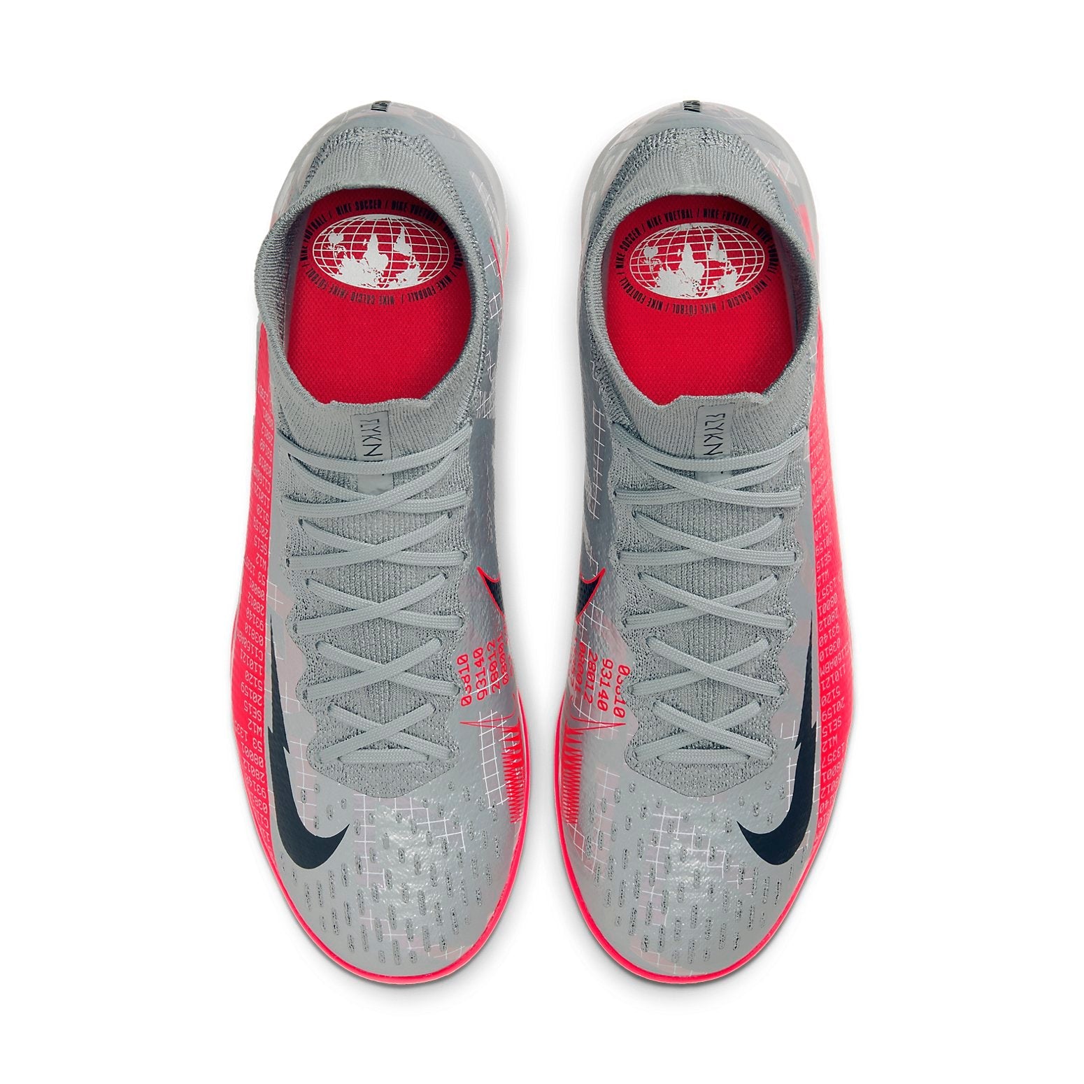 Nike Mercurial Superfly 7 Elite IC Indoor Court 'Metallic Bomber Grey Particle Grey Laser Crimson' AT7982-906