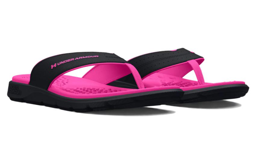 (WMNS) Under Armour Ignite Pro Marbella Sandal 'Black Rebel Pink' 3026030-002