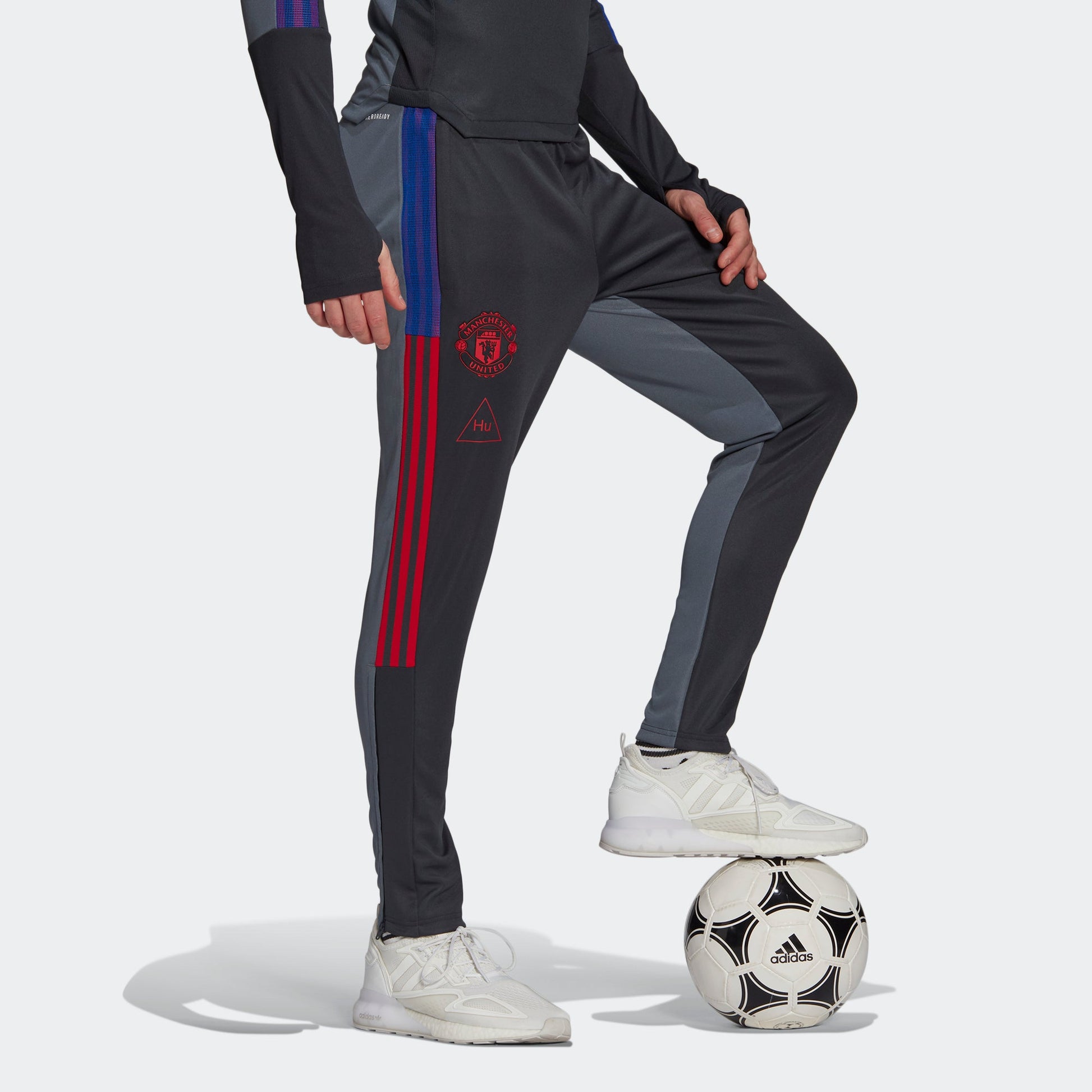 adidas x Crossover Mufc Hu Tr Pnt Manchester United Soccer/Football Colorblock Sports Long Pants Gray GK7723