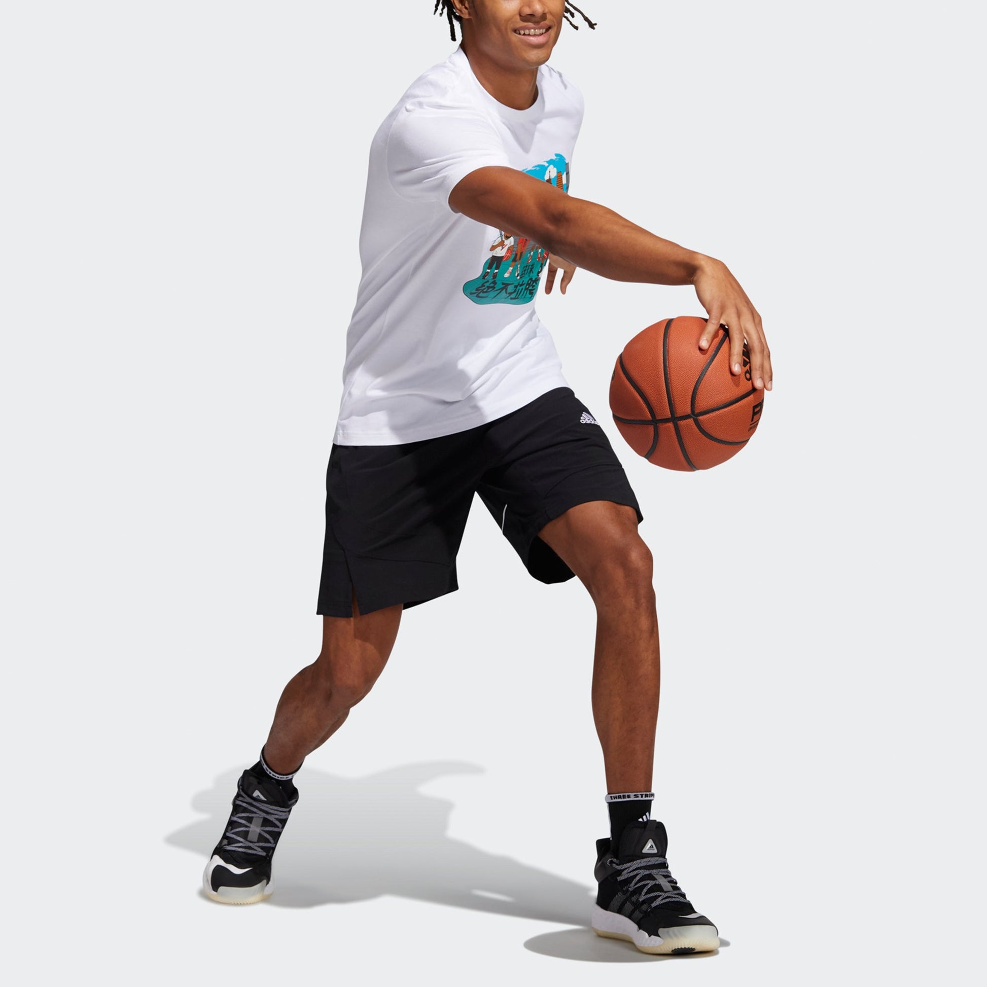 adidas China S2 Tee Casual Basketball Sports Breathable Short Sleeve White H43988