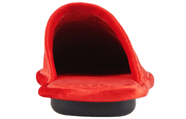 Balenciaga Home Embroidered Velvet Red Slippers 617603W2BS16501