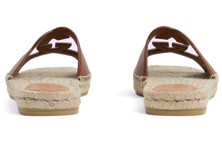 Gucci Interlocking G Cut-Out Slide 'Brown Beige' 725260-US000-2535