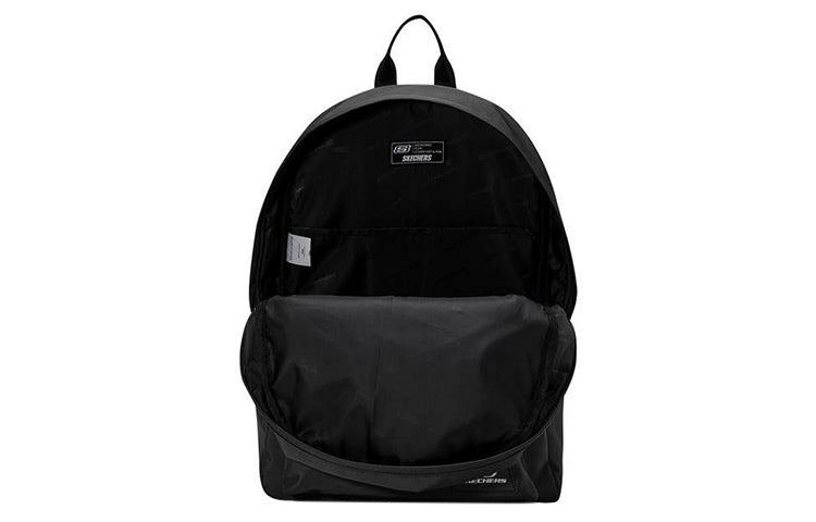 Skechers Zipper Closure Large Capacity Fabric Backpack 'Black White' L422U207-0018