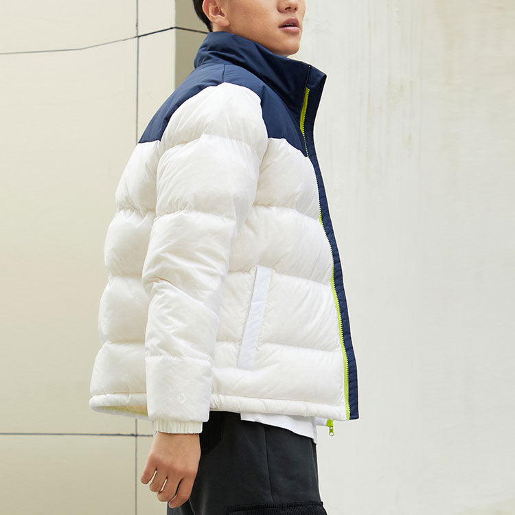 Converse Short Down Jacket Asia Sizing 'White Midnight Navy' 10022767-A01