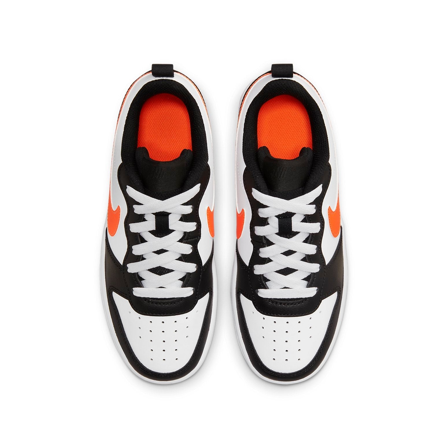 (GS) Nike Court Borough Low 2 'White Black Orange' BQ5448-115