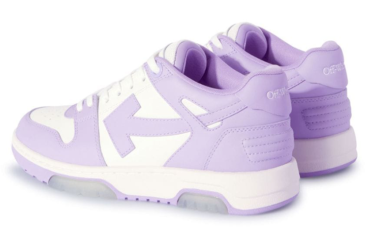 (WMNS) Off-White Out Of Office Calf Leather Sneaker 'Purple White' OWIA259F23LEA0040136