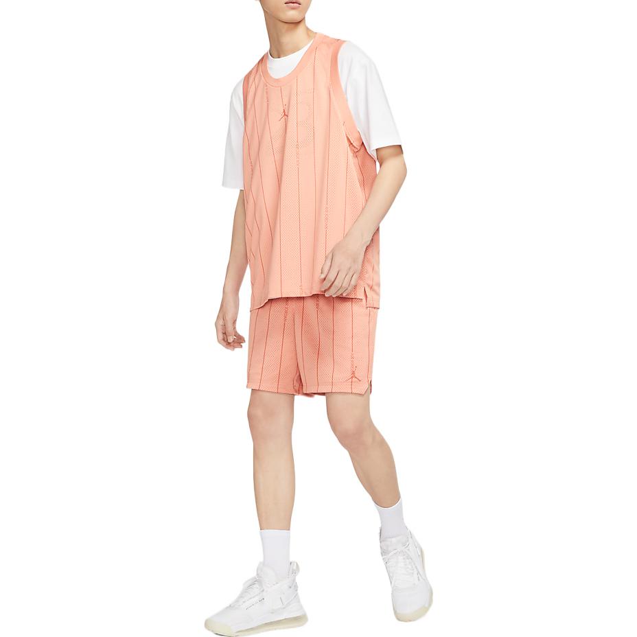 Men's Air Jordan Essentials Solid Color Mesh Sports Shorts Light Madder Brown DM1358-824