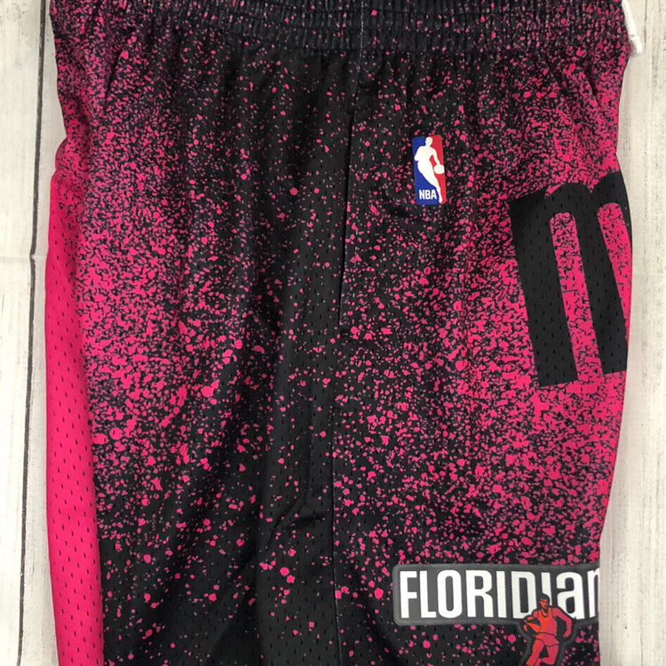 Mitchell & Ness x NBA Miami Heat Spray Paint Swingman Shorts 'Red' SMSH4575-MHE05PPPBKPK