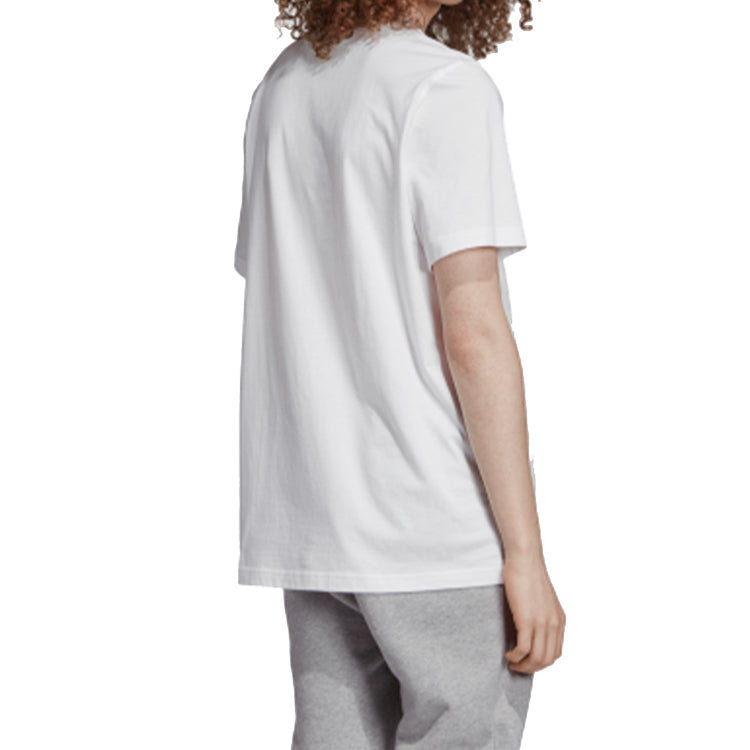 adidas originals Embroidered Shoe Printing Short Sleeve White ED6929