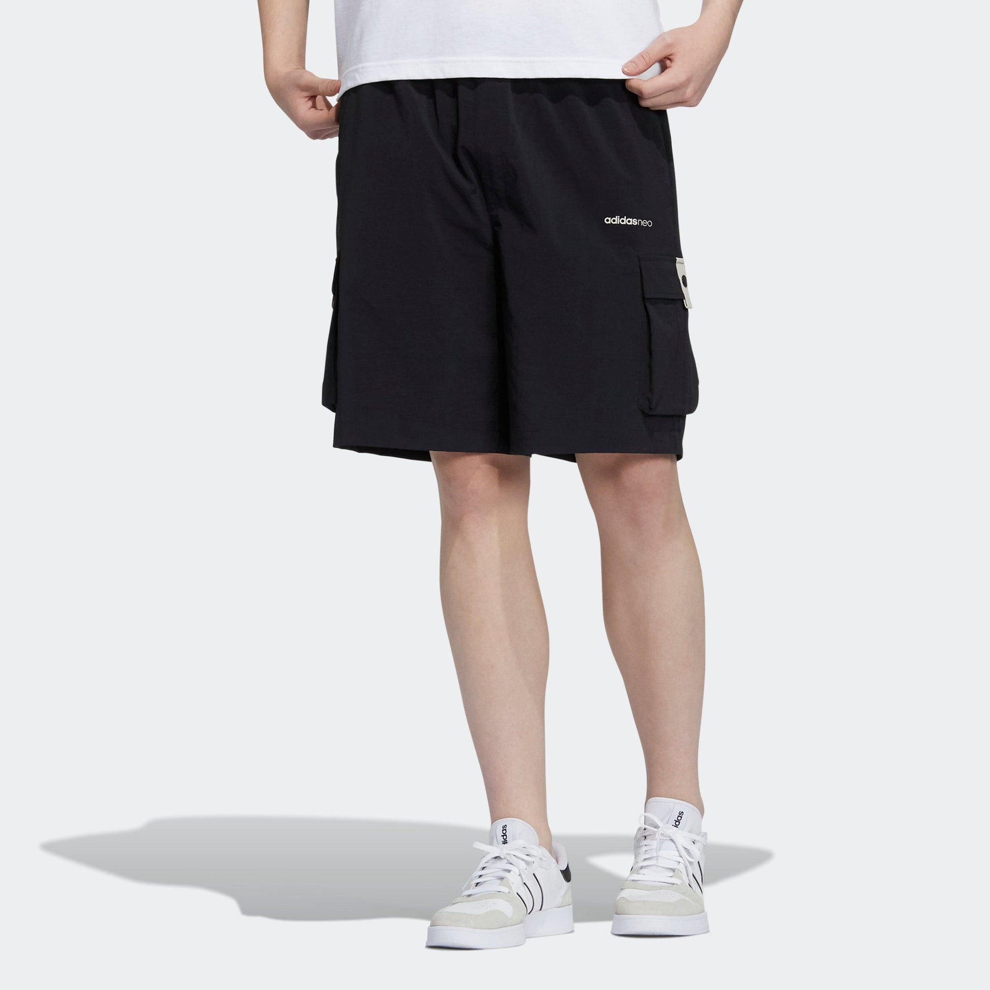 adidas neo Sw Wvn Ut Sh Leisure Sports Pocket Shorts Men's Black H45165