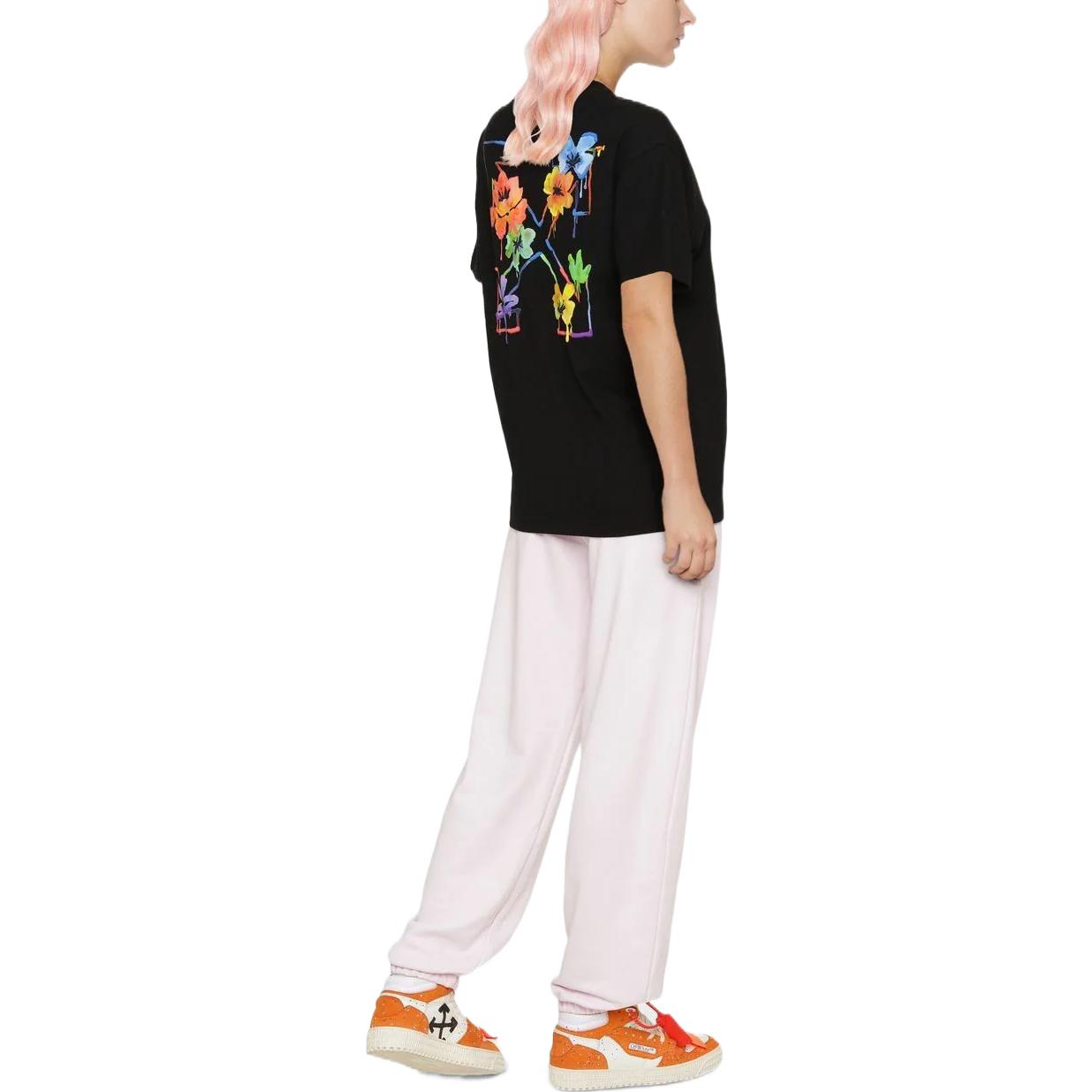 (WMNS) Off-White Floral Arrow Logo Tee 'Black' OWAA089S22JER0051084