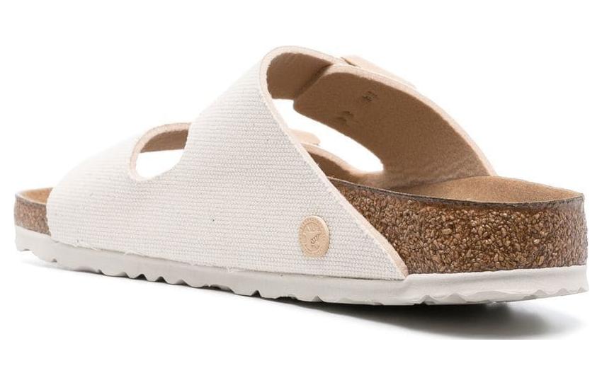 Birkenstock Arizona Vegan Textile Narrow Fit Sandals 'Eggshell' 1022679