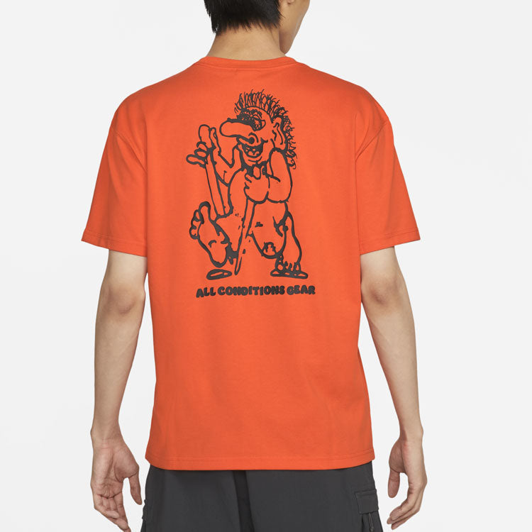 Nike ACG Trolls Cartoon Printing Sports Round Neck Short Sleeve Orange DJ5808-817